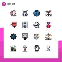 16 Creative Icons Modern Signs and Symbols of products devices map sport park Editable Creative Vector Design Elements