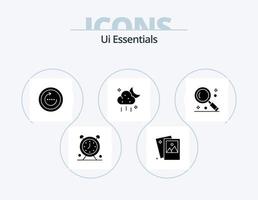 ui essentials glyph icon pack 5 diseño de iconos. ui nube. fotografía. ui recargar vector