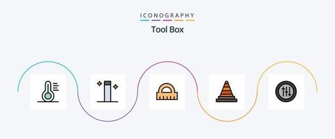 Tools Line Filled Flat 5 Icon Pack Including . seo. ruler. preferences. tools vector