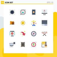 16 Universal Flat Colors Set for Web and Mobile Applications healthcare startup mobile rocket no mobile Editable Pack of Creative Vector Design Elements