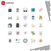 25 iconos creativos, signos y símbolos modernos de papel, trabajo en equipo, estrategia eid, rompecabezas, elementos de diseño vectorial editables vector