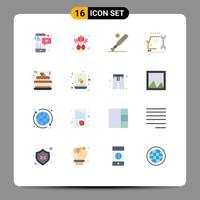 16 Creative Icons Modern Signs and Symbols of love service baseball repair car Editable Pack of Creative Vector Design Elements