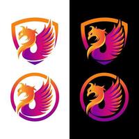 Modern Flaming Phoenix Logo Symbol,Phoenix logo design template. Vector Illustration.EPS 10