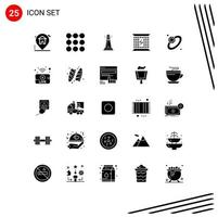 paquete de iconos de vector de stock de 25 signos y símbolos de línea para elementos de diseño de vector editables de carga de electricidad de casa electromagnética de diamante