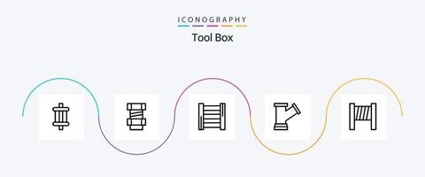 Tools Line 5 Icon Pack Including . tools. ladder. blocker. tools vector