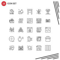 Modern Set of 25 Lines and symbols such as business hanging desk design eid Editable Vector Design Elements