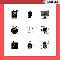 9 Creative Icons Modern Signs and Symbols of juice coconut question beach production Editable Vector Design Elements