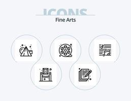 paquete de iconos de línea de bellas artes 5 diseño de iconos. arte. pintar. tableta. letras. mascarilla vector