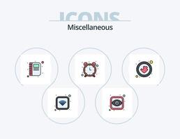 paquete de iconos llenos de línea miscelánea 5 diseño de iconos. favorito. Internet. diamante. mundial. tierra vector