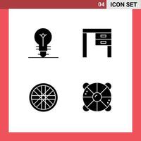 User Interface Pack of Basic Solid Glyphs of bulb wheel decor interior lifebuoy Editable Vector Design Elements