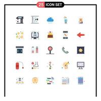 paquete de iconos de vectores de stock de 25 signos y símbolos de línea para la elección de decisiones ducha flecha clima elementos de diseño de vectores editables