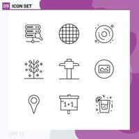 9 Thematic Vector Outlines and Editable Symbols of photo pick hardware miner firework Editable Vector Design Elements