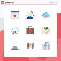 9 Creative Icons Modern Signs and Symbols of business technology syncing storage cloud Editable Vector Design Elements