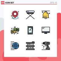9 Creative Icons Modern Signs and Symbols of chat qa seat answer notification Editable Vector Design Elements
