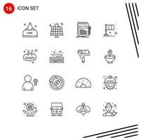 16 Thematic Vector Outlines and Editable Symbols of patrick flag business festival presentation Editable Vector Design Elements