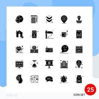 Pack of 25 creative Solid Glyphs of animal percentage calculation percent ecommerce Editable Vector Design Elements