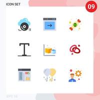 Universal Icon Symbols Group of 9 Modern Flat Colors of cube text website semi bold festival Editable Vector Design Elements