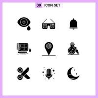 9 Creative Icons Modern Signs and Symbols of web designing tool usa graphic sound Editable Vector Design Elements