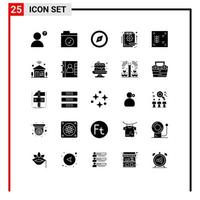 paquete de iconos de vector de stock de 25 signos y símbolos de línea para información de costillas de detalle de rayos x de internet elementos de diseño de vector editables