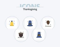 Thanksgiving Flat Icon Pack 5 Icon Design. thanksgiving. hat. thanksgiving. garden. festival vector