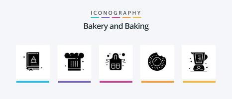 Baking Glyph 5 Icon Pack Including baking. sweets. cafe. food. restaurant. Creative Icons Design vector