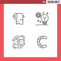 Pack of 4 Modern Filledline Flat Colors Signs and Symbols for Web Print Media such as cleaning safe artificial intelligence intelligence chain coin Editable Vector Design Elements