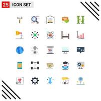 Universal Icon Symbols Group of 25 Modern Flat Colors of photo summer email nature thanksgiving Editable Vector Design Elements