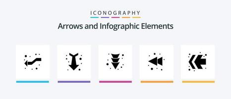 Arrow Glyph 5 Icon Pack Including . fast forward. arrow. arrows. left. Creative Icons Design vector