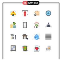 Modern Set of 16 Flat Colors and symbols such as digital blocker sports accessory ad gear Editable Pack of Creative Vector Design Elements