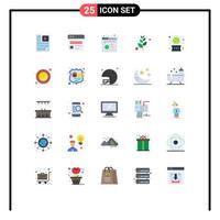 paquete de iconos vectoriales de stock de 25 signos y símbolos de línea para control web mágico futuro bola de cristal elementos de diseño vectorial editables de oliva vector