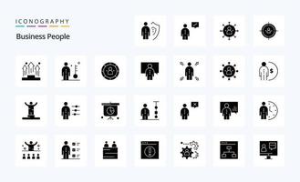 25 Business People Solid Glyph icon pack vector