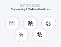 Biochemistry And Medicine Healthcare Line Icon Pack 5 Icon Design. transfusion. medical. aid. healthcare. medical vector