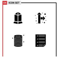 Modern Set of Solid Glyphs and symbols such as lisk database crypto currency right up storage Editable Vector Design Elements