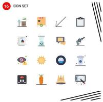 Universal Icon Symbols Group of 16 Modern Flat Colors of business rgb down format task Editable Pack of Creative Vector Design Elements