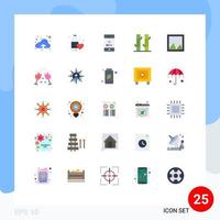 paquete de iconos de vector de stock de 25 signos y símbolos de línea para decoración spa llamando elementos de diseño de vector editables de teléfono de belleza
