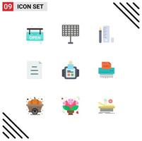 Universal Icon Symbols Group of 9 Modern Flat Colors of shredder time pencil man text Editable Vector Design Elements