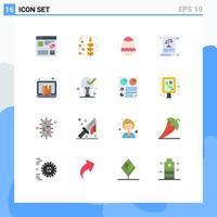 Universal Icon Symbols Group of 16 Modern Flat Colors of e box easter laws equality Editable Pack of Creative Vector Design Elements