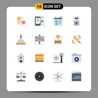 16 Flat Color concept for Websites Mobile and Apps download refrigerator iot kitchen browser seo Editable Pack of Creative Vector Design Elements