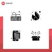 Universal Icon Symbols Group of Modern Solid Glyphs of computer archive connection marketing payment Editable Vector Design Elements