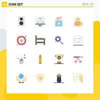 User Interface Pack of 16 Basic Flat Colors of gold coins development kid new born Editable Pack of Creative Vector Design Elements