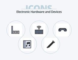 Devices Line Filled Icon Pack 5 Icon Design. connection. device. contact. contact. call vector