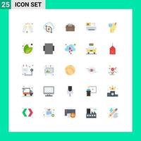 Universal Icon Symbols Group of 25 Modern Flat Colors of room aircondition arrow air plumbing Editable Vector Design Elements