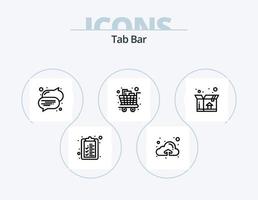 Tab Bar Line Icon Pack 5 Icon Design. . . warning. company. building vector