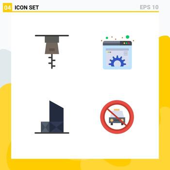 User Interface Pack of 4 Basic Flat Icons of clothing lifeguard document web security Editable Vector Design Elements