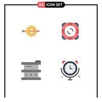 Universal Icon Symbols Group of 4 Modern Flat Icons of content float development protection biology Editable Vector Design Elements