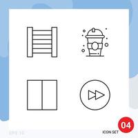 Universal Icon Symbols Group of 4 Modern Filledline Flat Colors of ladder circle education interface next Editable Vector Design Elements