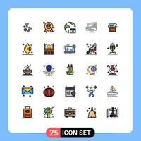 25 Creative Icons Modern Signs and Symbols of computer ac app aircondition internet Editable Vector Design Elements