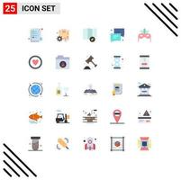 25 Universal Flat Colors Set for Web and Mobile Applications medical mask edit costume thanksgiving Editable Vector Design Elements