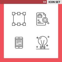 4 Universal Line Signs Symbols of path device worker jobs ipad Editable Vector Design Elements