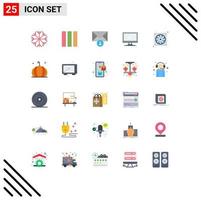 Modern Set of 25 Flat Colors and symbols such as hardware computer send casing imac Editable Vector Design Elements